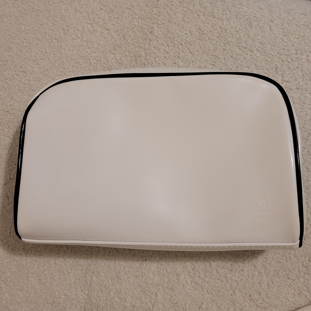 Yves Saint Laurent White Cosmetic Bag